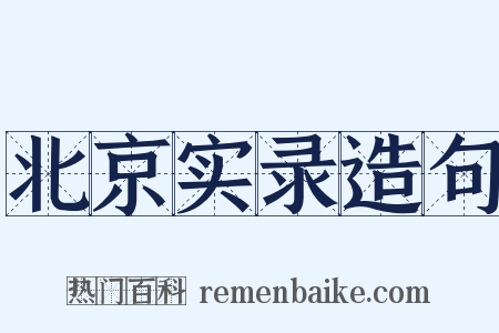 北京实录造句是什么意思的图片